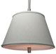 Satin Nickel Pendant-Light With Empire Textured Oatmeal Shade