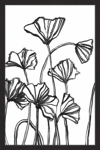 "Withering Flowers" Framed Painting Print, 12"x18"