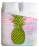 Deny Designs Madart Inc Striped Pineapple Lightweight Duvet Cover