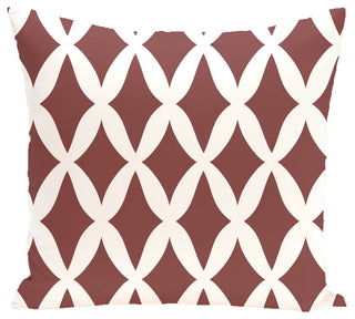 Lattice Kravitz Geometric Print Pillow, Mahogany, 26"x26"