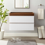 Render 30" Wall-Mount Bathroom Vanity, White Walnut