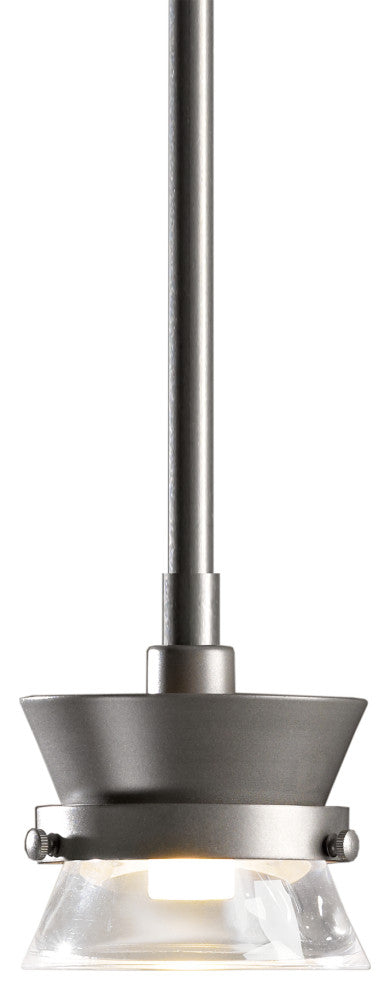 Apparatus Mini Pendant, Dark Smoke Finish, Clear Glass