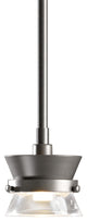 Apparatus Mini Pendant, Dark Smoke Finish, Clear Glass