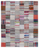 Rug N Carpet - Handmade Turkish 7' 9'' x 9' 10'' Tribal Patchwork Kilim Rug