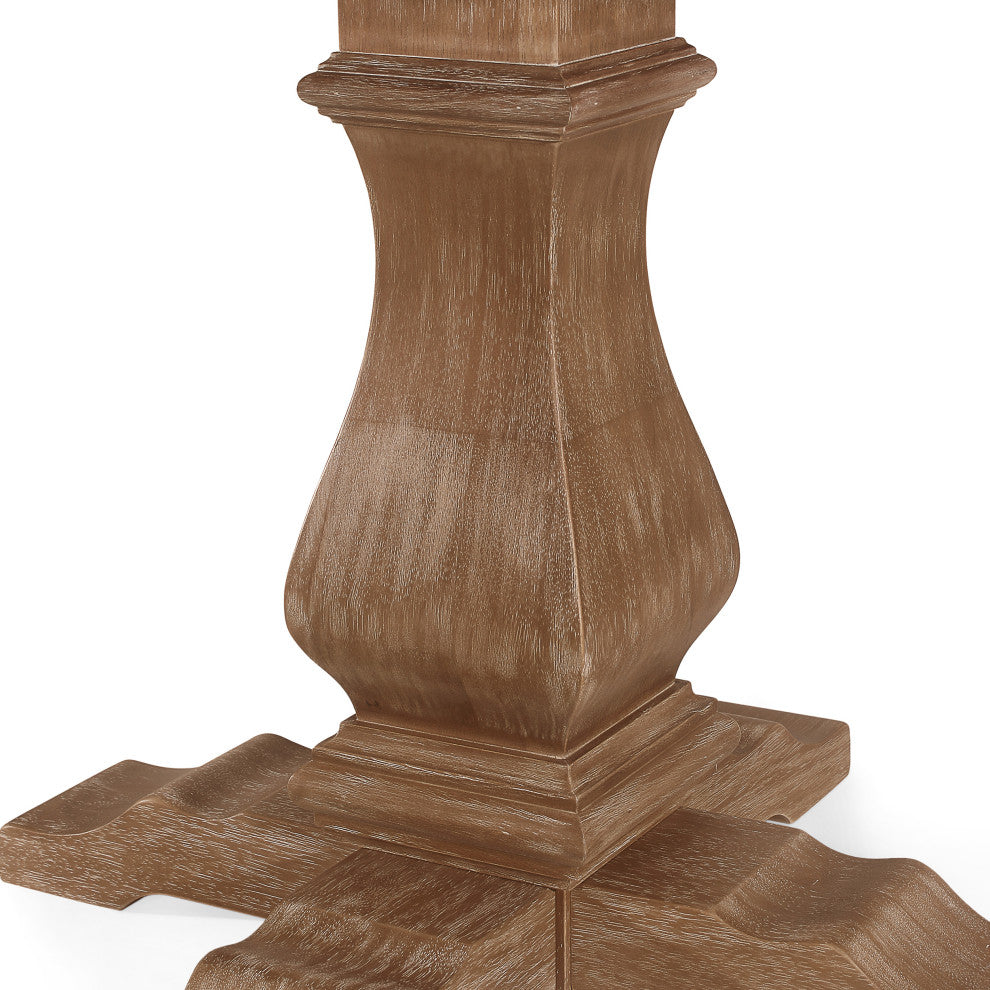 Zentner French Country Wood and Cane 5-Piece Expandable Dining Set, Beige/Natural