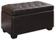 Multifunctional Tufted Storage Ottoman, Dark Brown