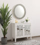 Otto Round Mirror, 28", Chevron