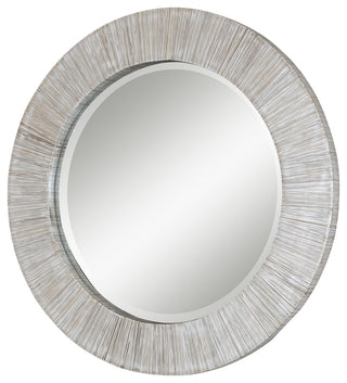 Uttermost 09785 Repose Whitewash Round Mirror