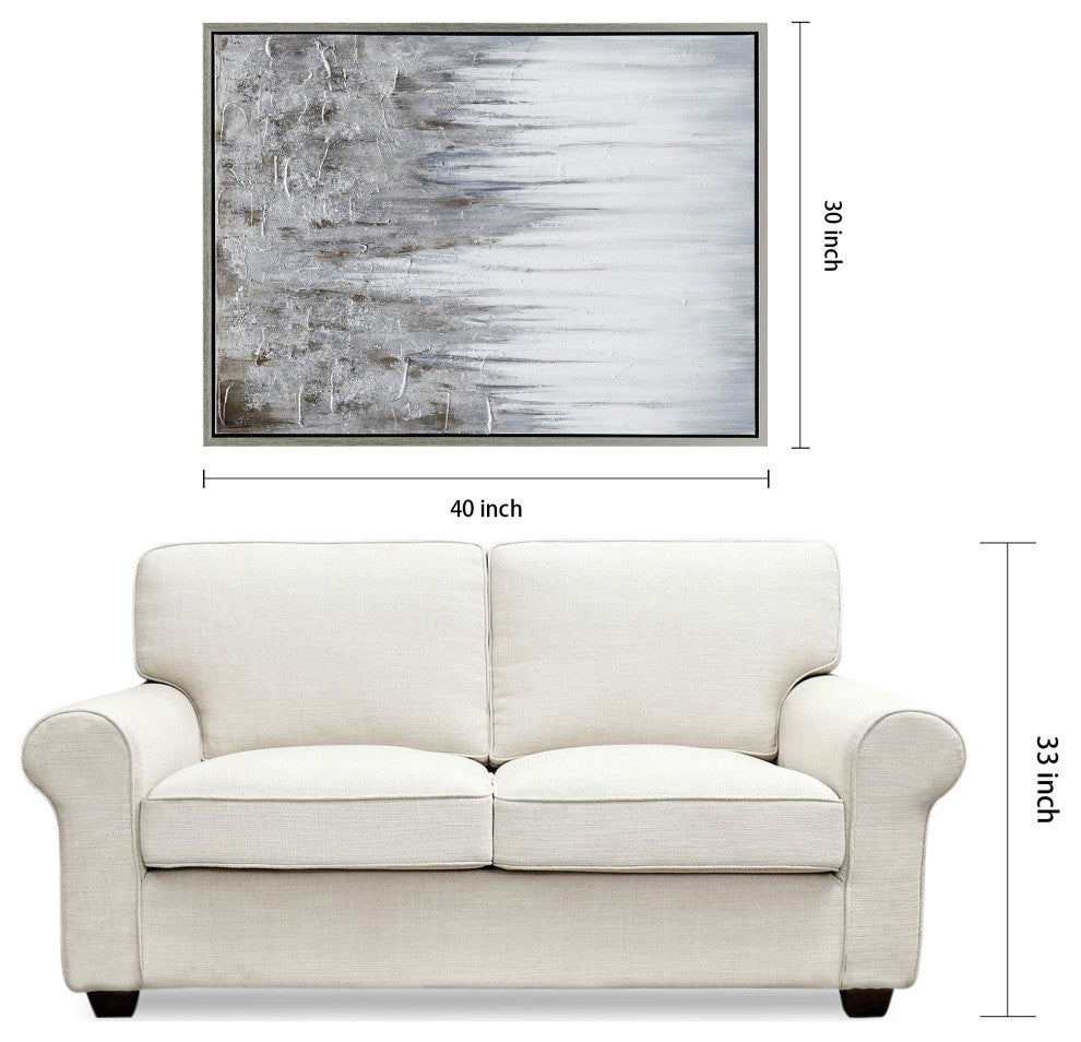 Iceberg Abstract Textured Metallic Hand Painted Wall Art by Martin Edwards