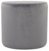 Pale Blue Velvet Stool
