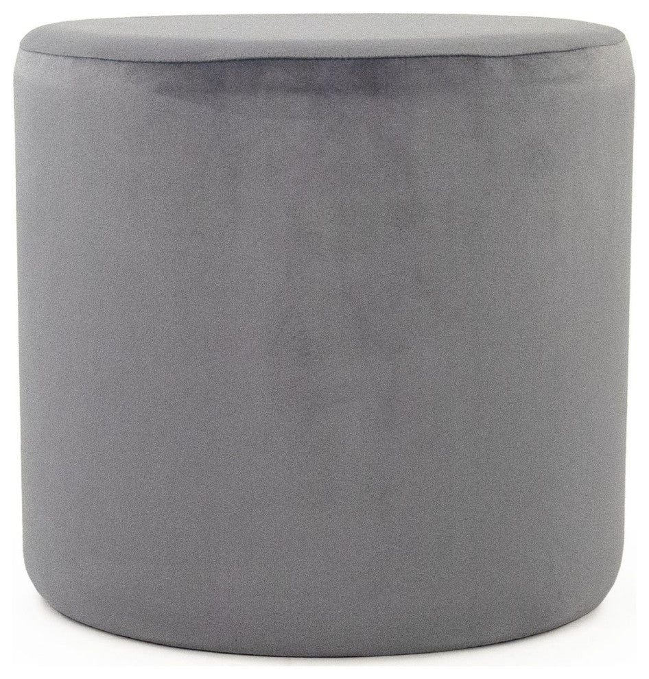 Pale Blue Velvet Stool