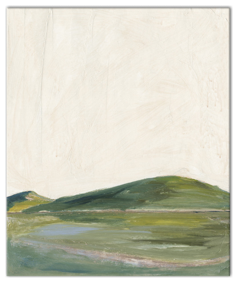 Abstract Green Hills 20 x 24 Canvas Wall Art