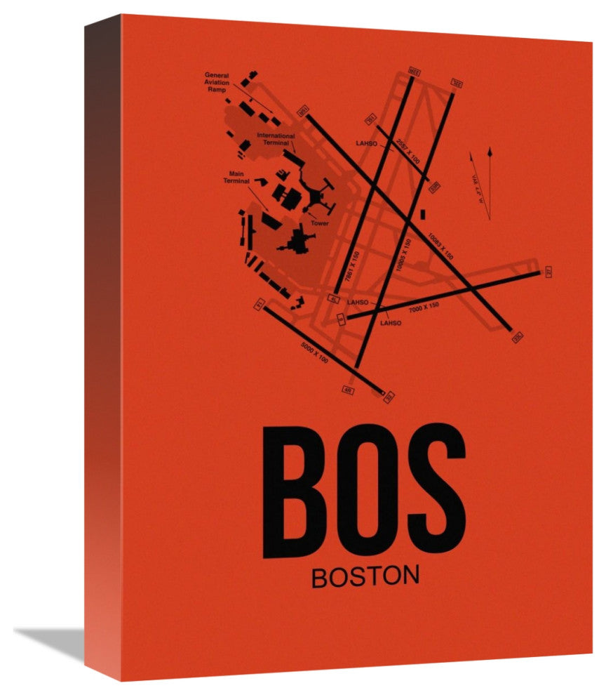 "BOS Boston Airport Orange" Fine Art Print
