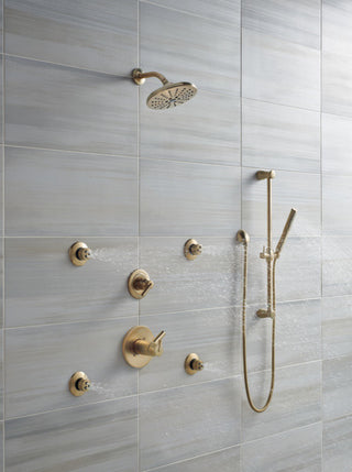 Delta Grail Single-Setting Slide Bar Hand Shower, Champagne Bronze, 57085-CZ