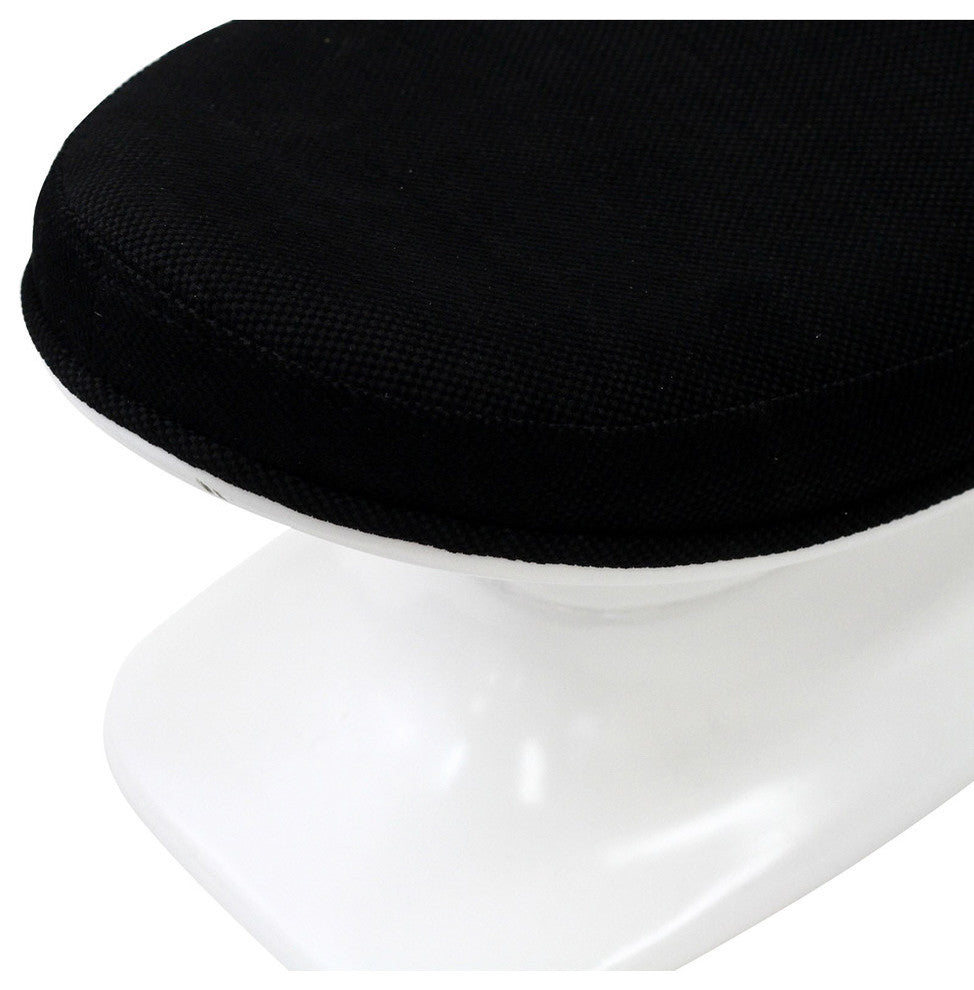 Modern Contemporary Living Room Lounge Chair and Ottoman Black