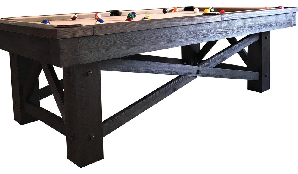 McCormick Pool Table in a Smokehouse Finish With Accessories