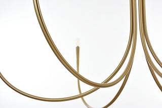 Elegant Lighting LD722D55 Layne 6 Light 55"W Taper Candle Style - Brass