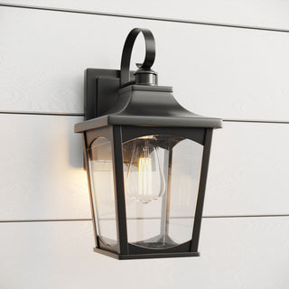 1 Light 6 in. Powder Coated Black Outdoor