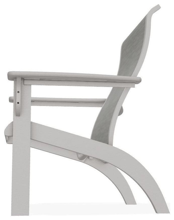 Adirondack Sling Outdoor Adirondack Armchair, Sicily/Warm Gray
