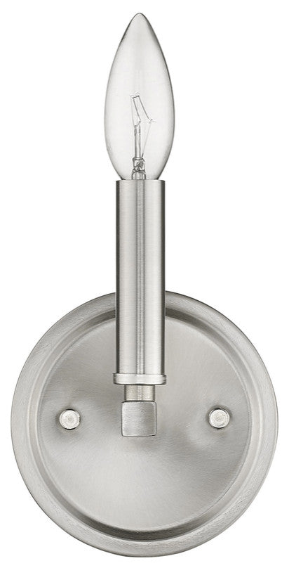 One Light Silver Wall Sconce