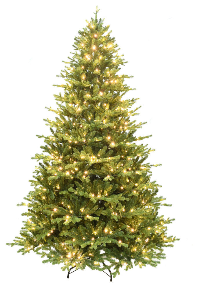 6.5-Ft. Saint Nicholas Pine Christmas Tree With Warm White LED Lights