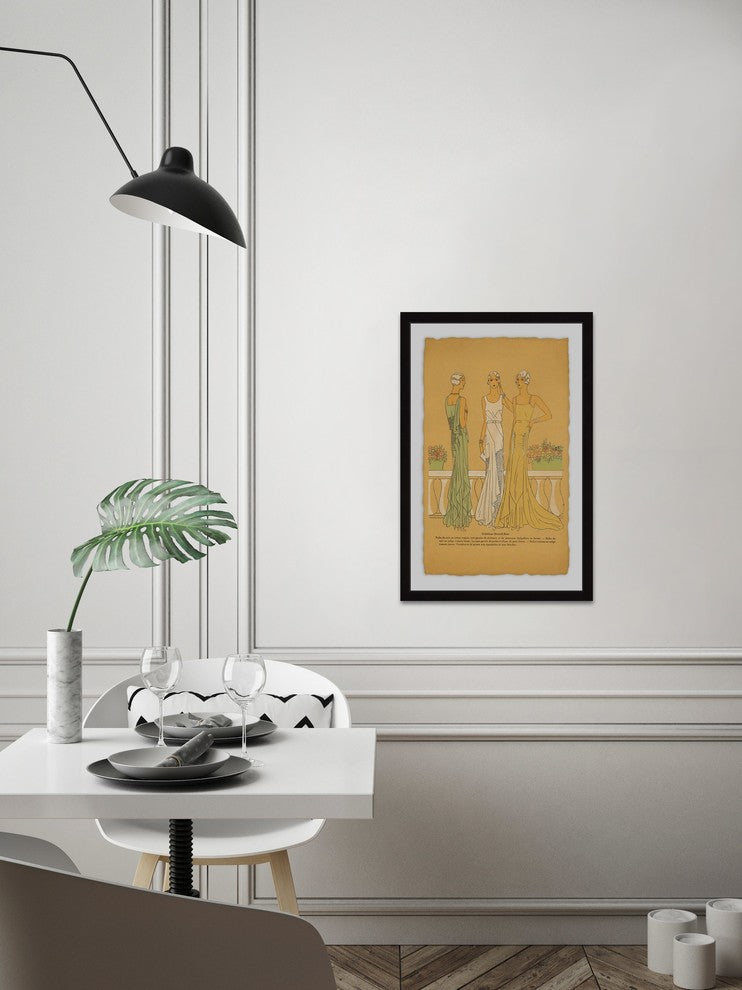 "Evening Gowns" Framed Painting Print, 12"x18"