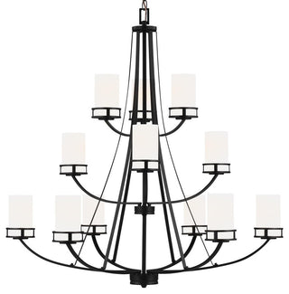 Generation Lighting 3121612EN3 Robie 12 Light 40"W Pillar Candle - Midnight