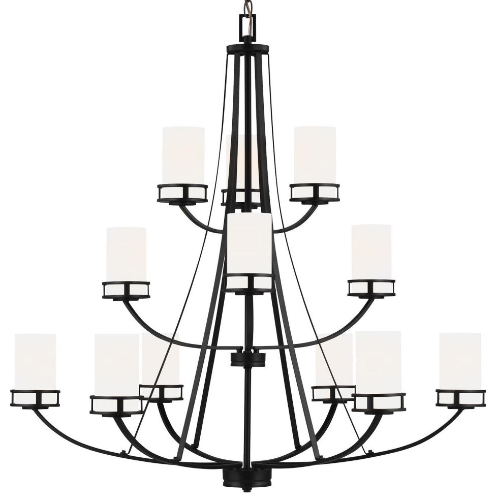 Generation Lighting 3121612EN3 Robie 12 Light 40"W Pillar Candle - Midnight