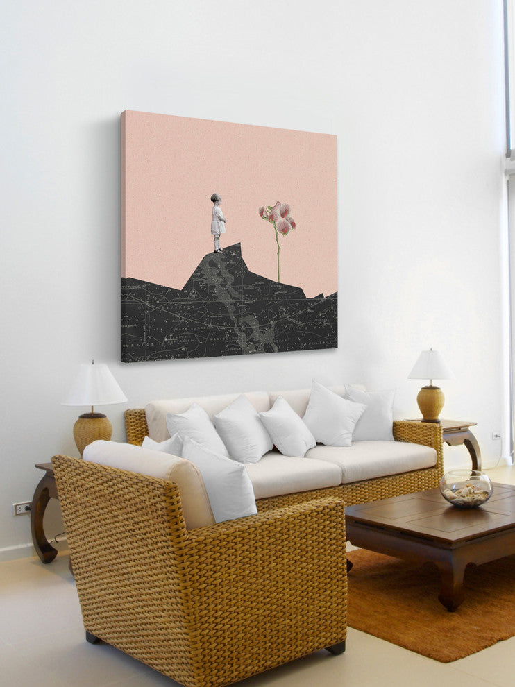 Marmont Hill, "Nina Mira Flor Rosa" by Bengoa Vazquez on Wrapped Canvas, 18x18