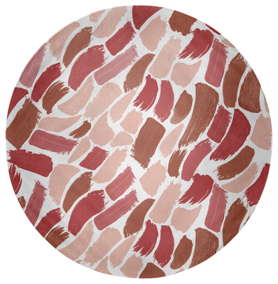 Wenstry Chenille Rug, Red, 5' Round