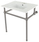 Kingston Brass KVBH31227W4B8 31" Console Sink, Legs, 8", 3 Hole