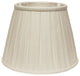12" White Slanted Paperback Linen Lampshade With Box Pleat