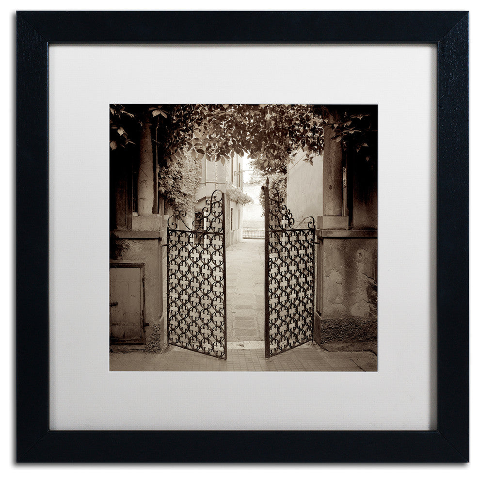 Alan Blaustein 'Venezia V' Art, Black Frame, White Mat, 16x16
