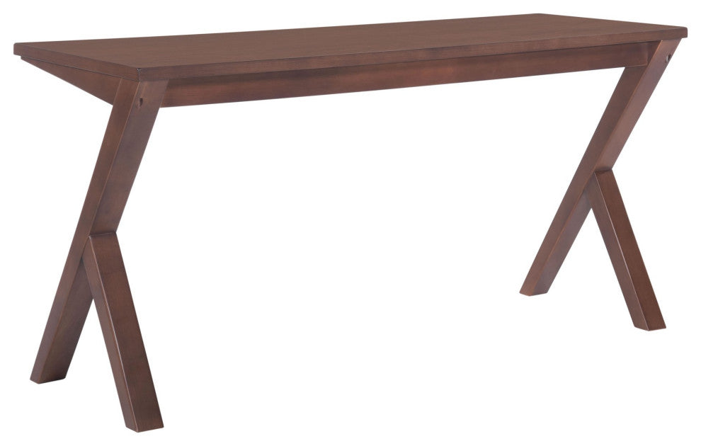 Computer Work Desk, Rectangular, Wood, Walnut, Home Business Office Furniture