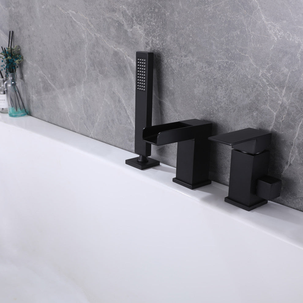 Deck Mounted Bathtub Faucet with Hand Shower