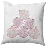 Fancy Ornament Stack Accent Pillow, Pink Icing, 20"x20"