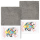 Linum Home Turkish Cotton Feliz 2-Piece Embellished Hand Towel Set, Dark Gray