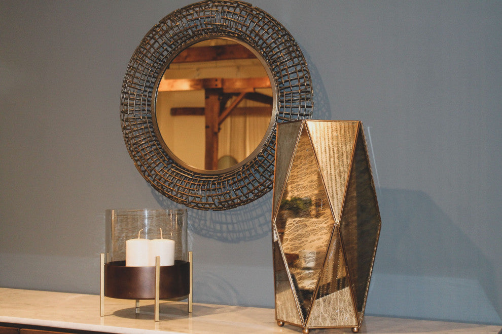Regal Mirror, Brass