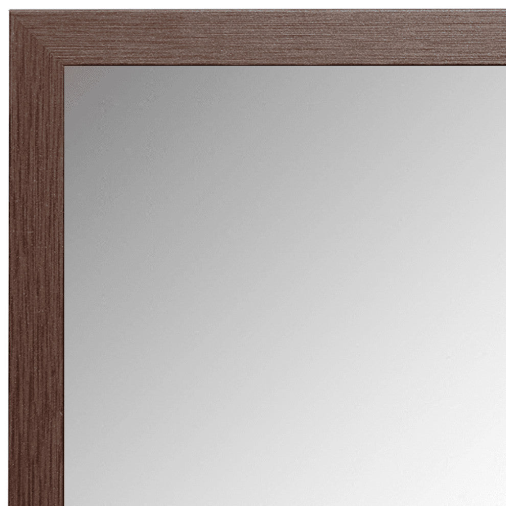 Ellis Framed Wall Mirror, Espresso Textured, 36"x36"