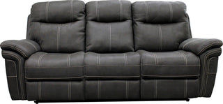 Linus Hudson Grey Power Reclining Sofa and Loveseat
