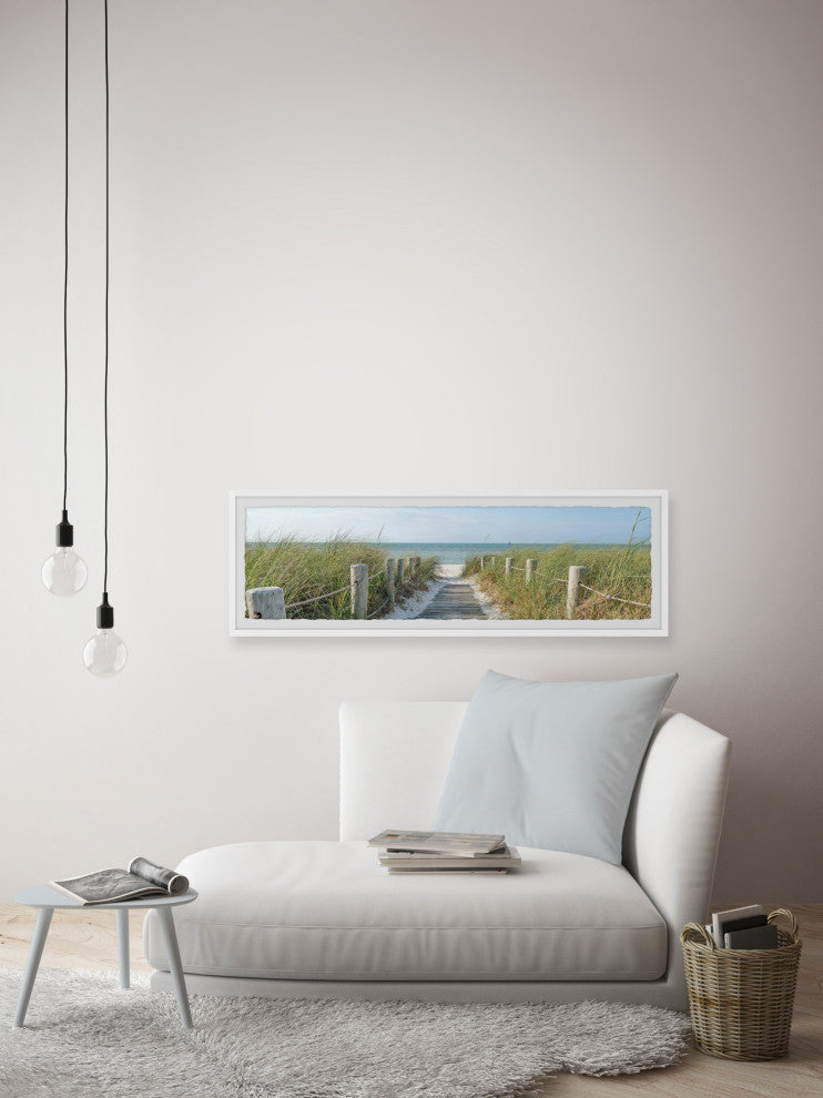 "Growing Grass" Framed Painting Print, 30x10