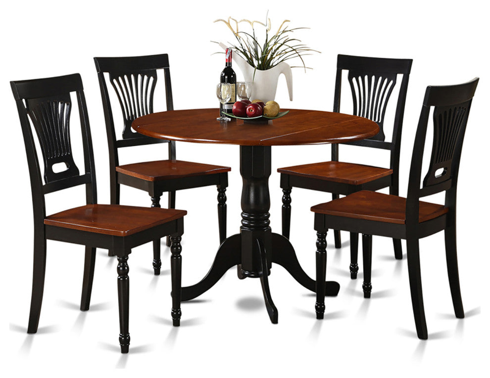 5 Pc Small Kitchen Table And Chairs Set -Table And 4 Dinette Chairs