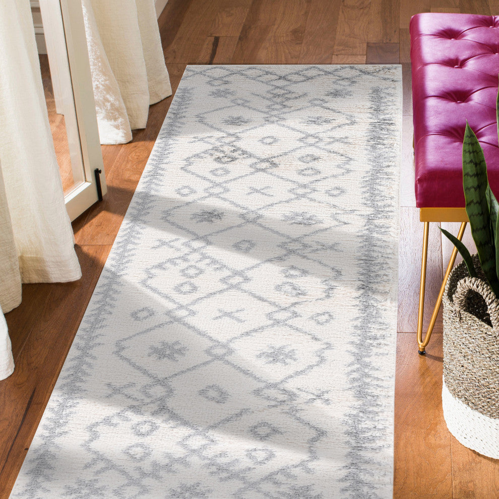 Aspen Emara Shag Polypropylene Area Rug, 2'2" X 10'