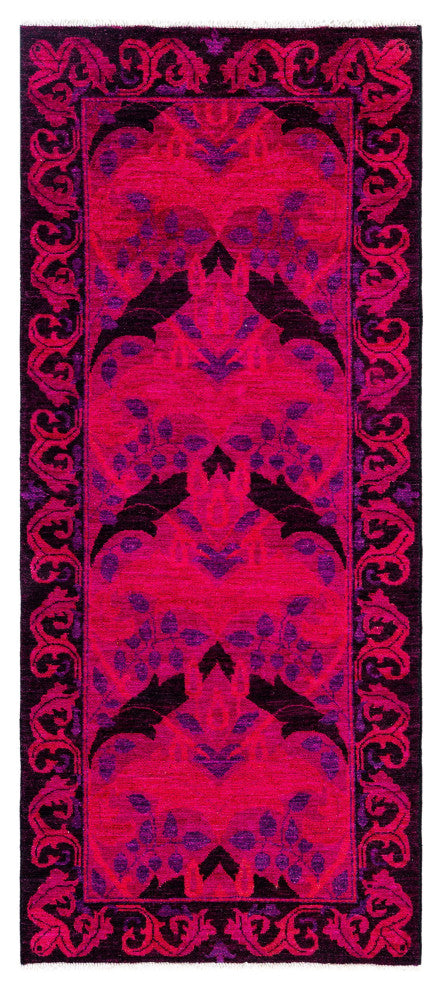 Overdyed One-of-a-Kind Hand-Knotted Area Rug Multi, 2' 7" x 6' 2"