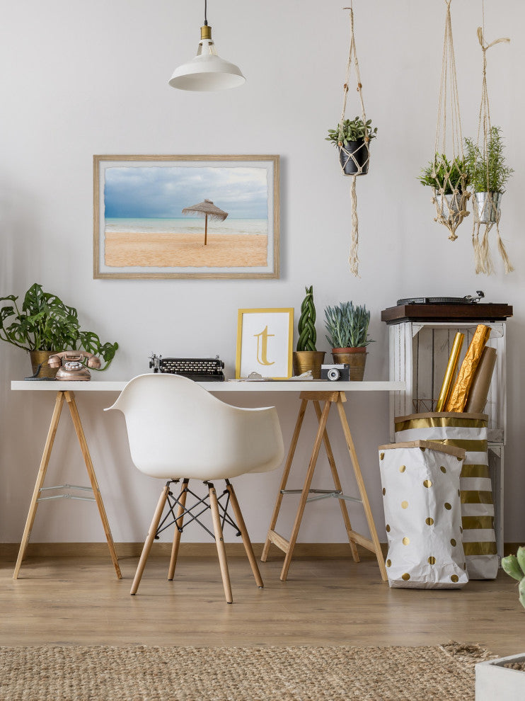 "Gone Coastal" Framed Painting Print, 24x16