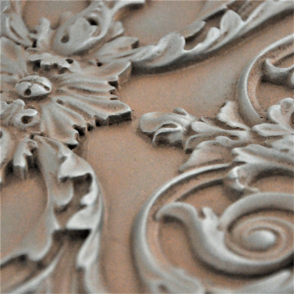 Viola  Iron Rust  Matte Finish 12"x 18" Hand Made Metal Mural Tile