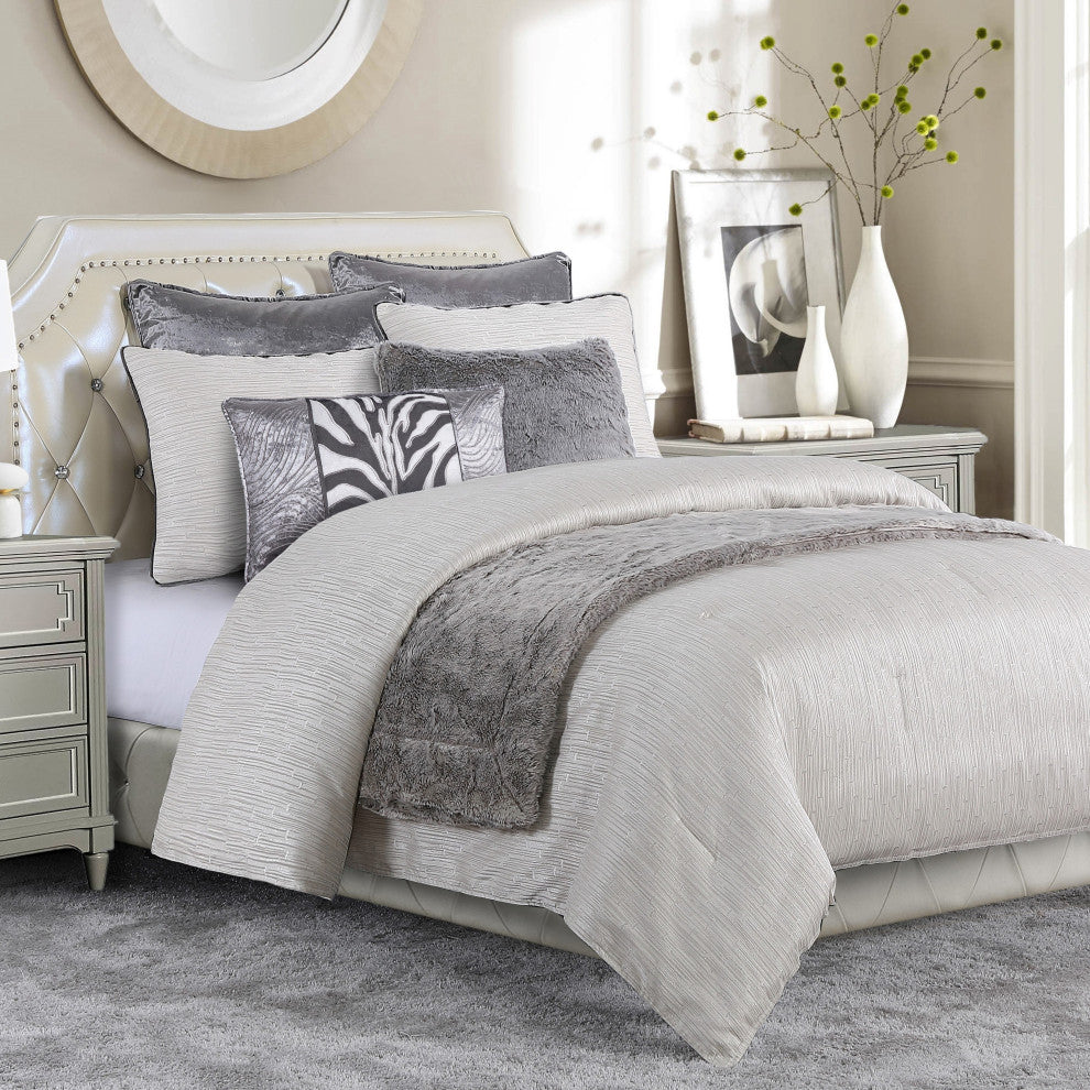 Celeste Comforter Set, Super Queen, 4PC