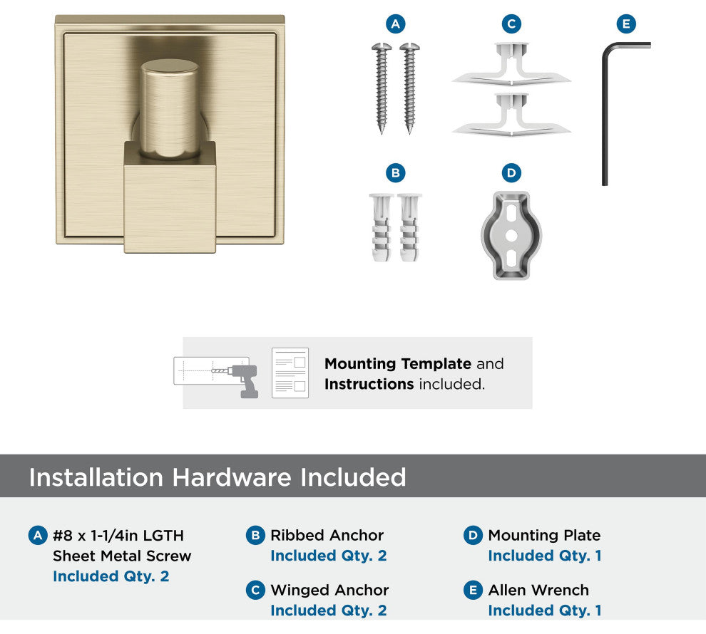 Appoint Traditional Single Robe Hook, Golden Champagne