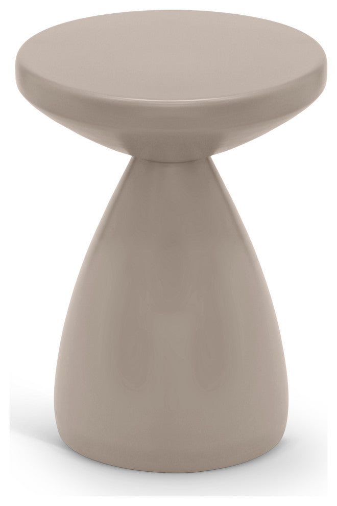 Anika Iron End / Side Table, Taupe