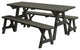 Pine Traditional Table With 2 Benches, Olive Gray, 8 Foot, 2 Benches